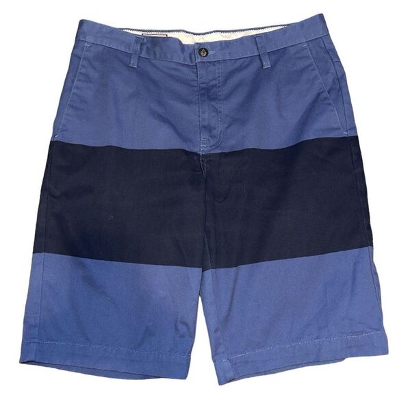 Volcom Shorts Vmonty Flat Front Chino Block Shorts Blue 2 Tone, Men's Size 32 - Picture 1 of 4